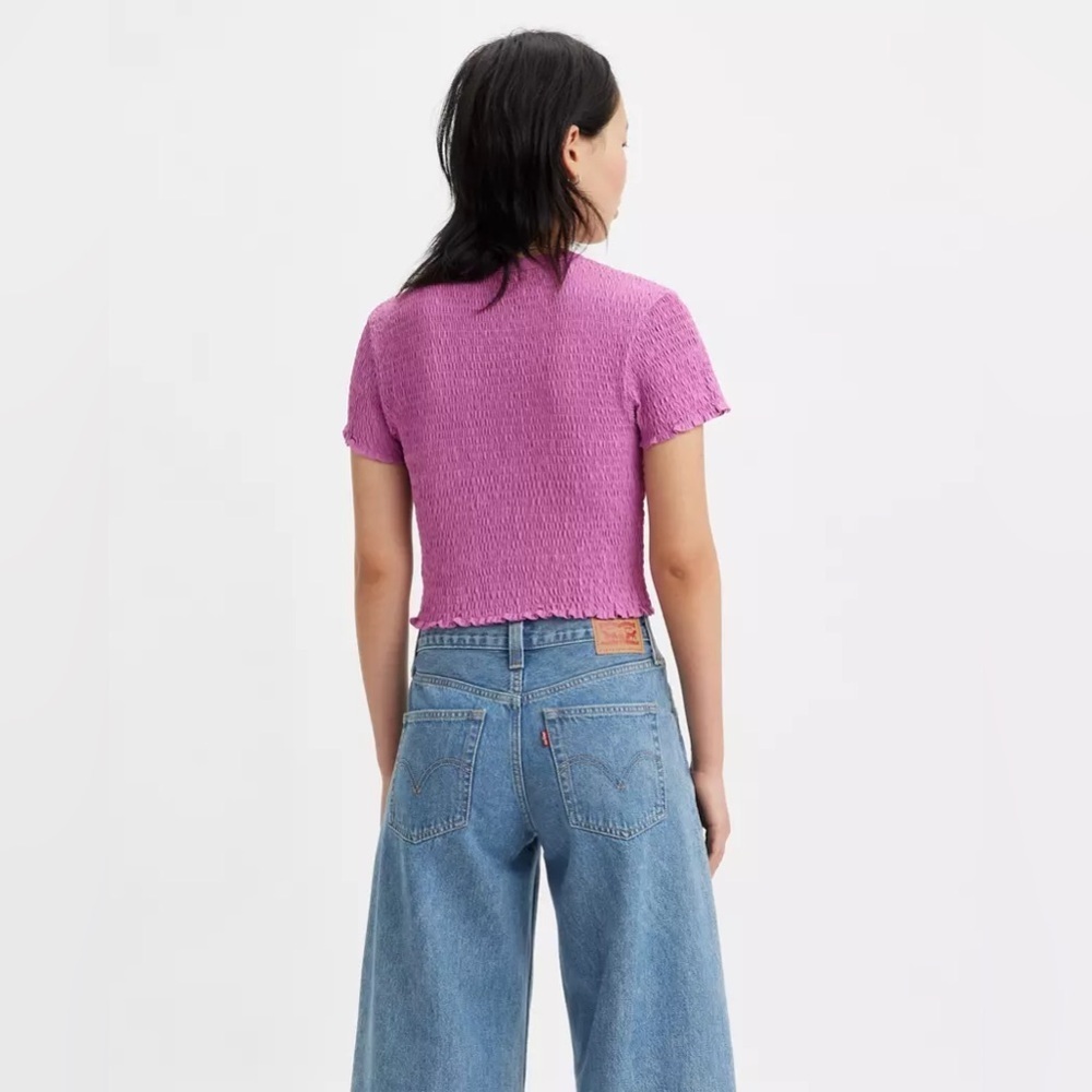 Levi's Purple Stretchy Crop Top - Picture 2 of 5